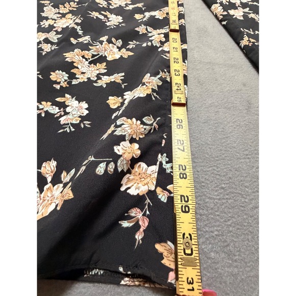 FATE Floral Boho Whimsical Print Crop Top Crotchet Wide Leg Pants Set Black SZ M - Picture 9 of 15